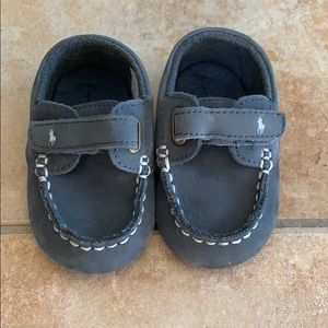 Ralph Lauren Blue Suede Baby Shoes
